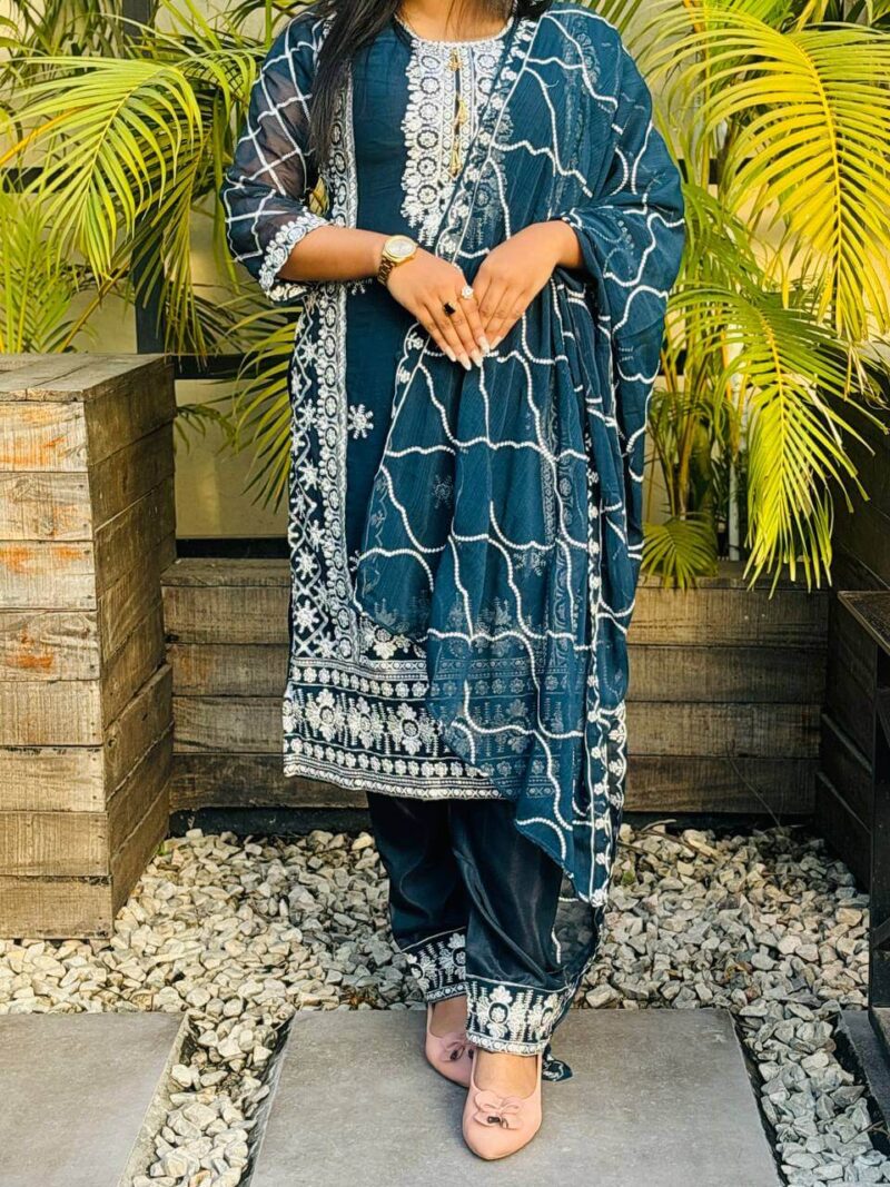 জর্জেট এমব্রয়ডারি ফোর পিস