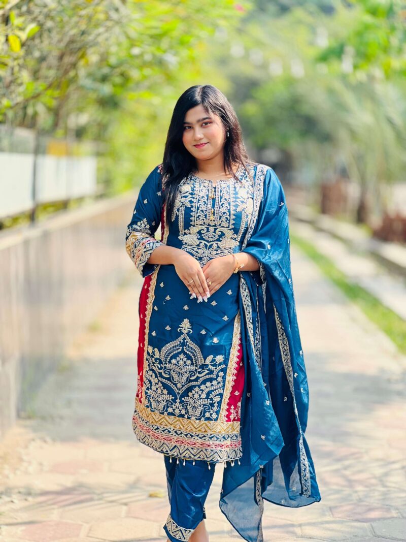 জর্জেট এমব্রয়ডারি ফোর পিস