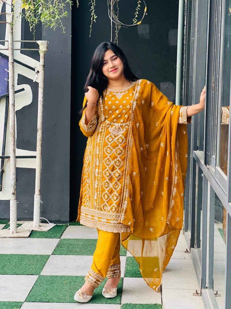 জর্জেট এমব্রয়ডারি ফোর পিস