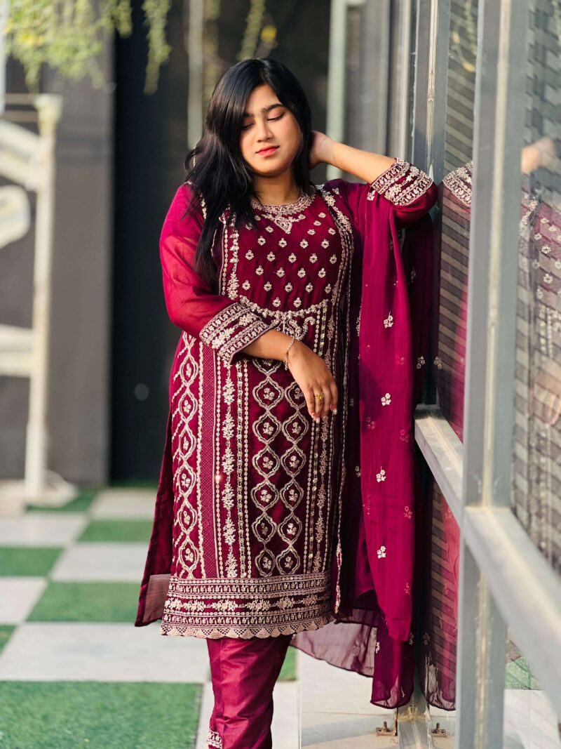 জর্জেট এমব্রয়ডারি ফোর পিস