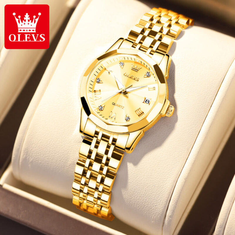 Premium Luminous Ladies Watch (Golden)