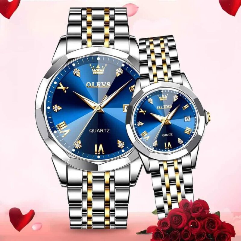 OLEVS Luxury Couple Watch (With Box)